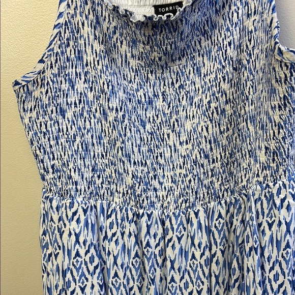 Torrid Blue and White Sleeveless Maxi Dress - Picture 5 of 6